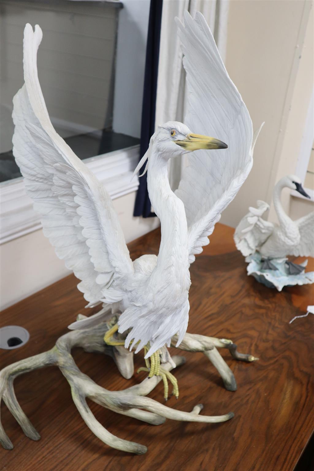 A large Boehm Great White heron, no.57 /100